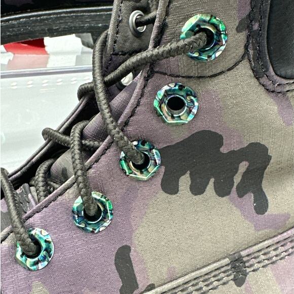 Timberland 6” Premium Anti-Fatigue Camo Boots A25E3 Women’s Sz 7 NWOT Purple - Picture 13 of 14